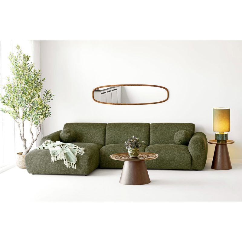 House Nordic Loni Plaid - Pläd, sand/grön, 130x180 cm