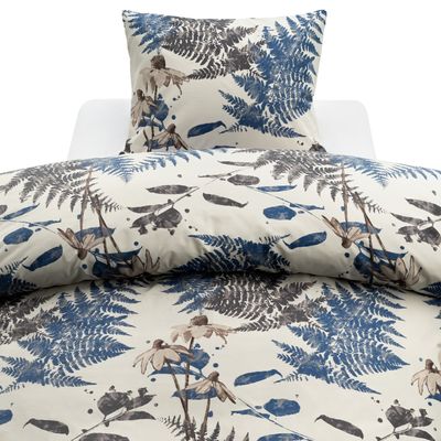 Borganäs Skogsdunge Microfiber påslakanset marinblå 150x210 cm 2 delar