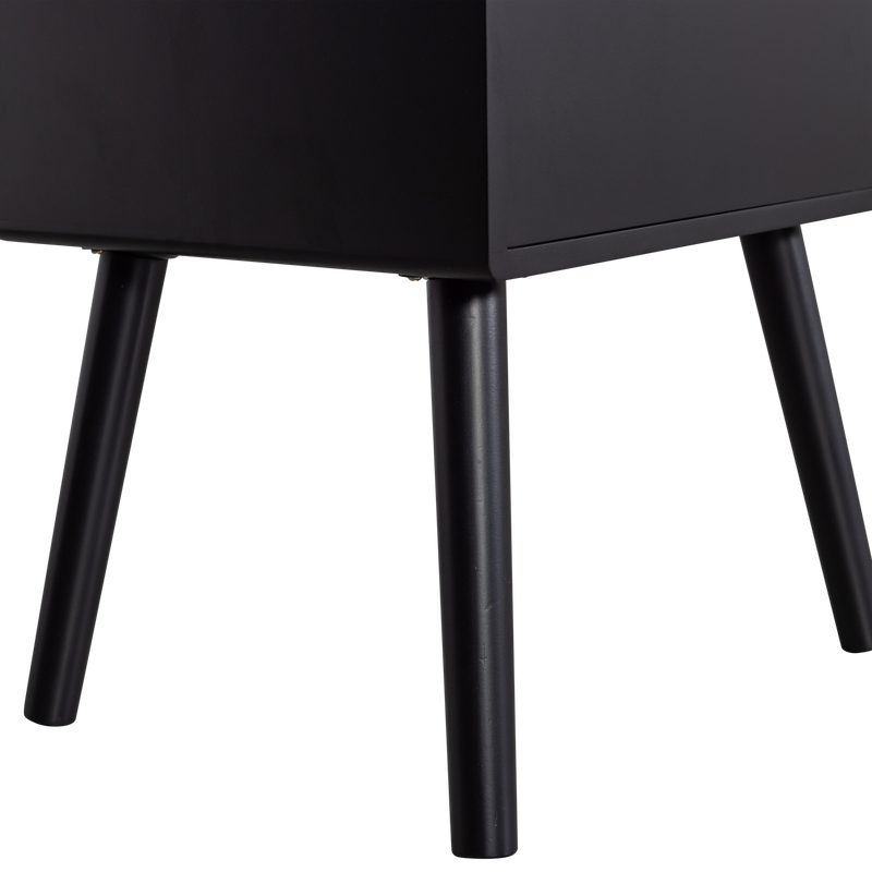 WOOOD Ozzy Sängbord Högt Svart Trä