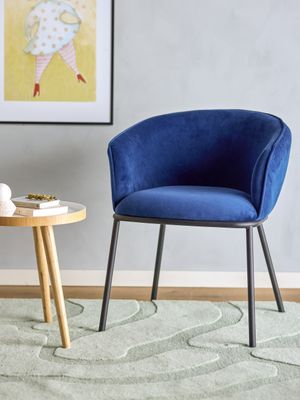 Bloomingville Cortone Matstol, Blå, Återvunnen Polyester