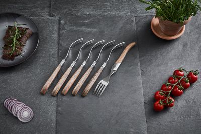 Laguiole By Hâws grillgafflar 6-pack, handtag i ekträ