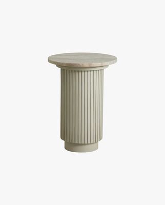 Nordal ERIE Rund Sidobord - Elfenben Marmortopp