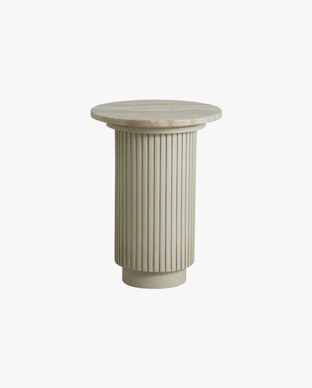 Nordal ERIE Rund Sidobord - Elfenben Marmortopp