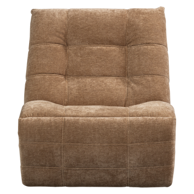 WOOOD HEIN Elektrisk Reclinerfåtölj i Ljusbrun Ribbad Textil