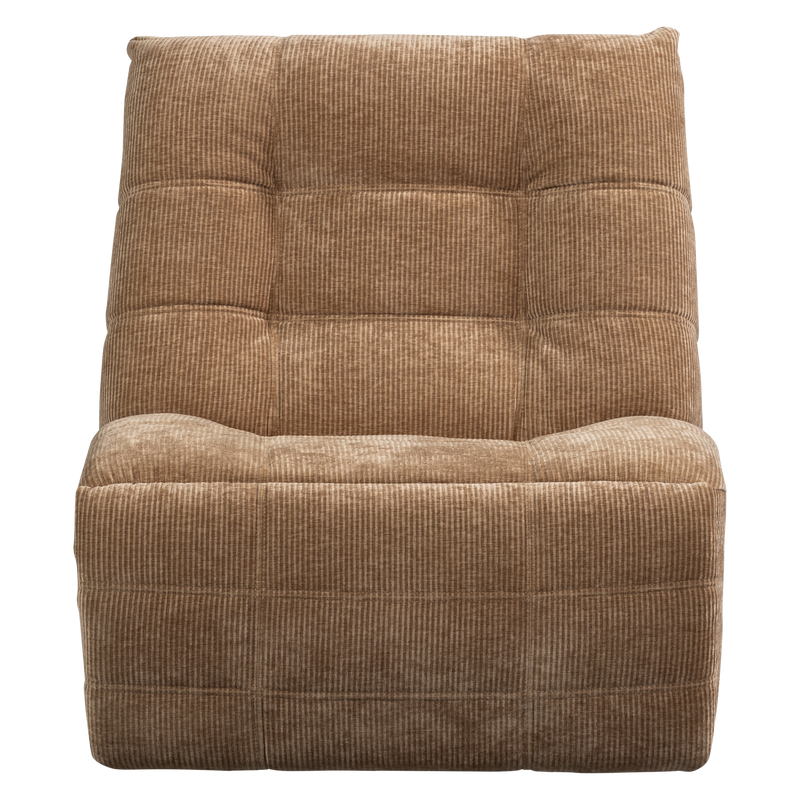 WOOOD HEIN Elektrisk Reclinerfåtölj i Ljusbrun Ribbad Textil