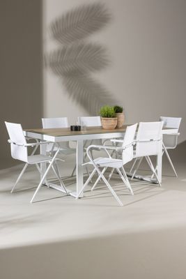 Venture Home Merlo Rektangulär Matgrupp med Alina Stolar