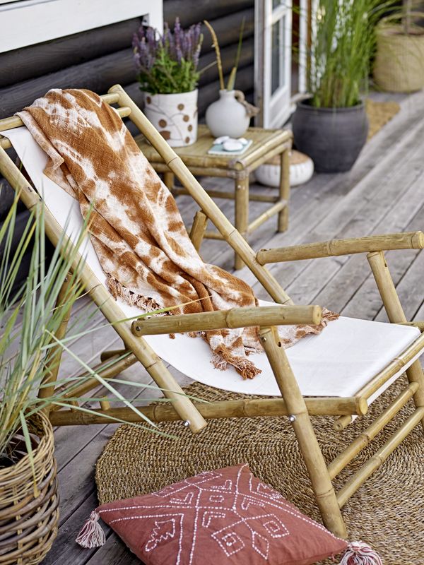 Bloomingville Korfu Däckstol, Natur, Bambu