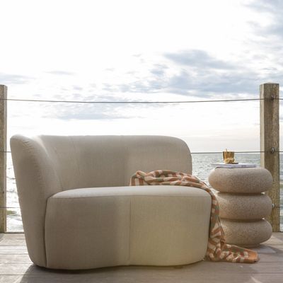 WOOOD Laurel Sidobord med Prickar Beige 2 st