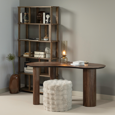 WOOOD Sun Organiskt Sidobord/Skrivbord i Återvunnet Teak - Brun