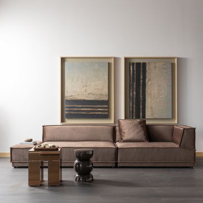 WOOOD BRENO Sidobord Metall Mörkbrun