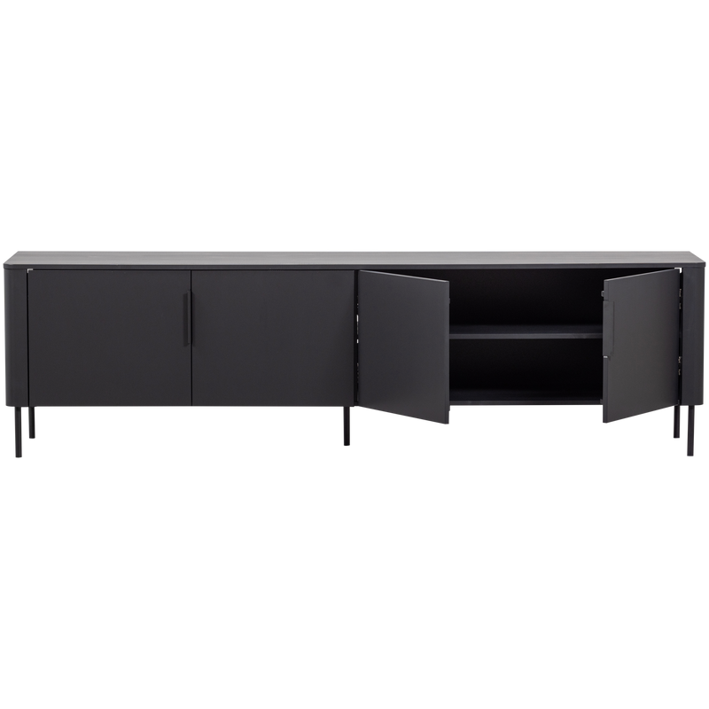 WOOOD Gunnar TV-bänk 200 cm Matt Svart FSC-certifierad