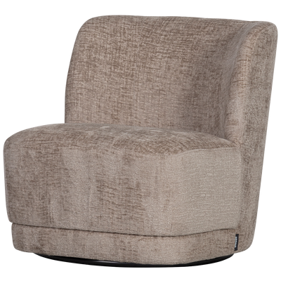 WOOOD Atty Snurrfåtölj i Sammet Sand