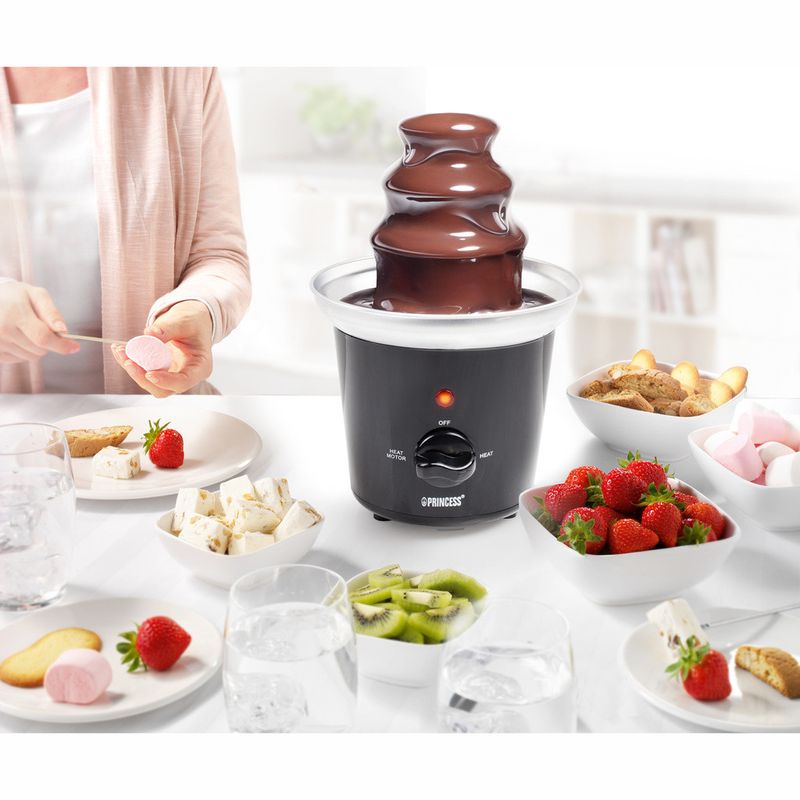 Princess Chokladfontän 292994  svart rostfri skål med snabb uppvärmning