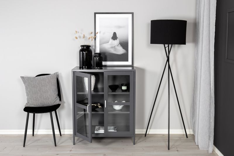 Venture Home Acero Förvaringsskåp i Stål och Glas