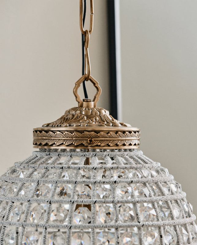 Nordal Crystal lampa med glasprismor, medium