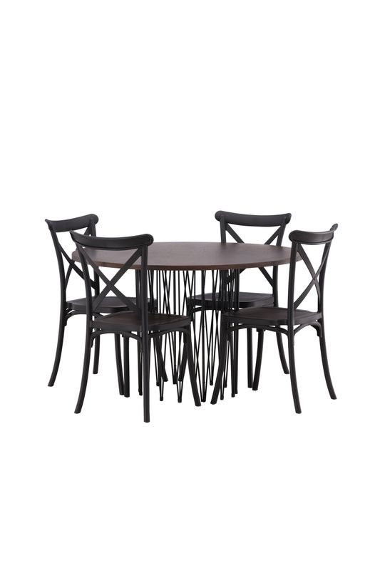 Venture Home Stone Rund Matgrupp