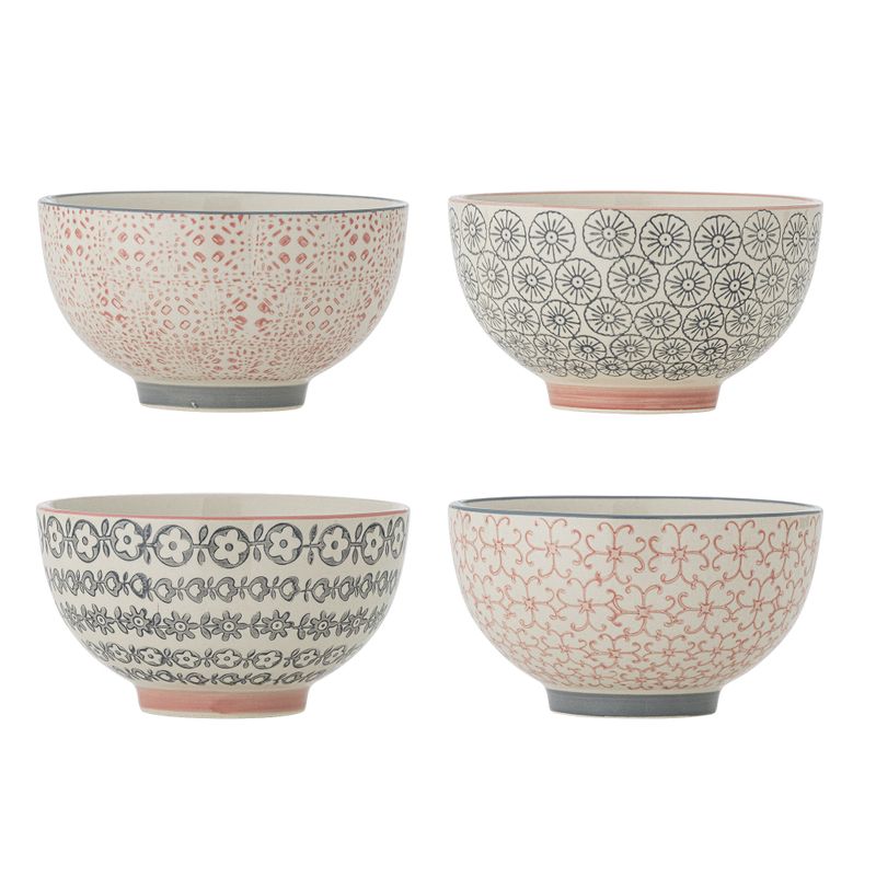 Bloomingville Cécile Skål 13,5 cm, Rose, Stengods, 24 skålar