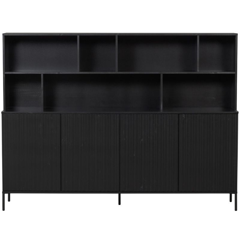 WOOOD New Gravure Väggskåp i svart furu