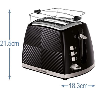 Russel Hobbs Brödrost Svart Groove 2S Toast 26390-56
