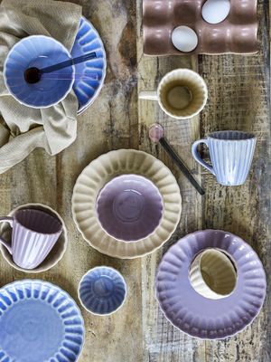 Bloomingville Latina Tallrik, Natur, Stengods 20 cm 6-pack