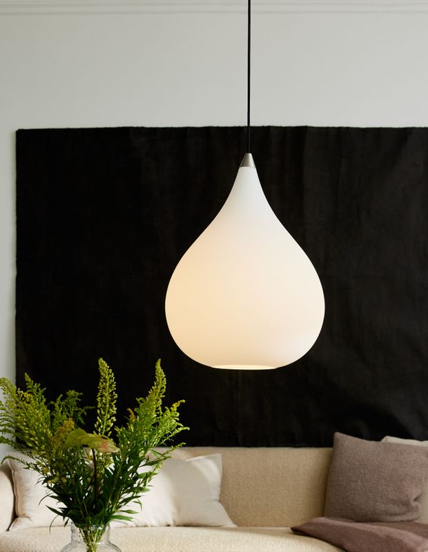 Halo Design DROPS Pendant Pendellampa Opalic, alu Ø38 cm