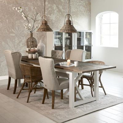 Riviera Maison Chateau Chassigny utdragbart matbord 230/300x100 cm brun