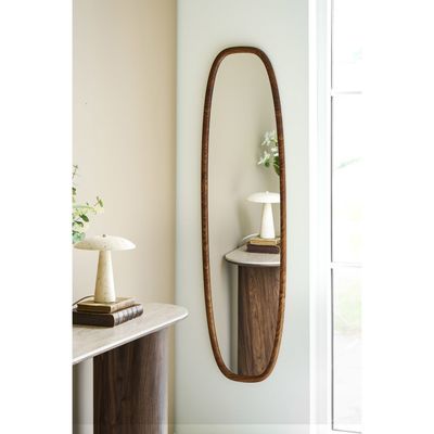 House Nordic Luxon oval spegel natur, 40 × 150 cm