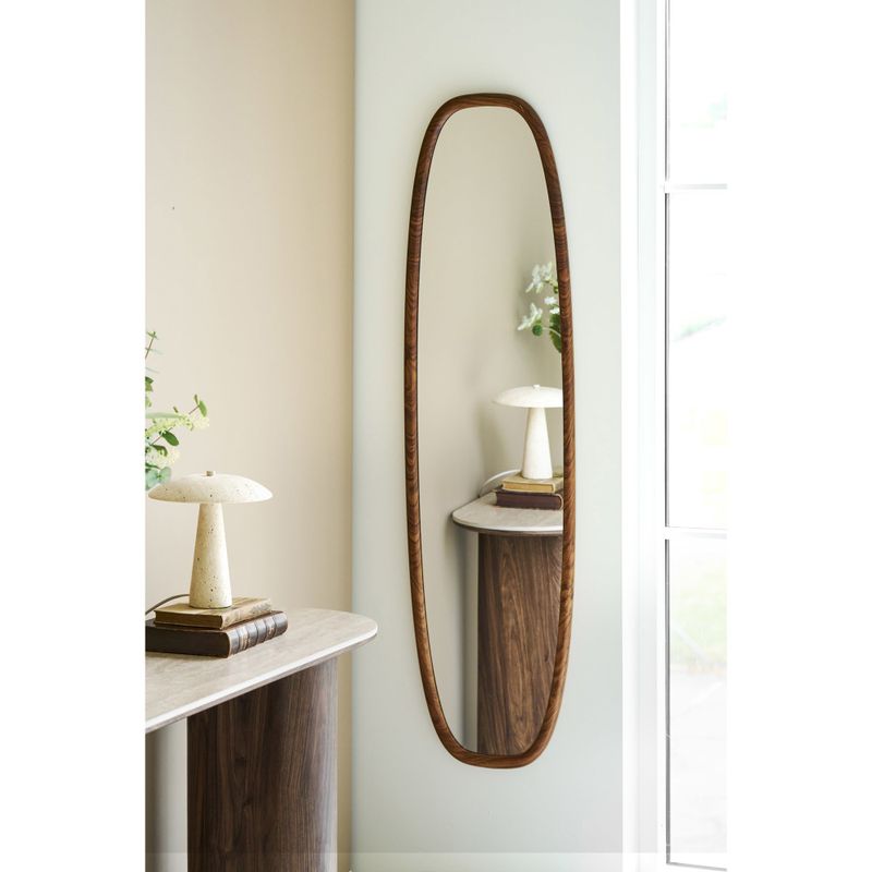 House Nordic Luxon oval spegel natur, 40 × 150 cm