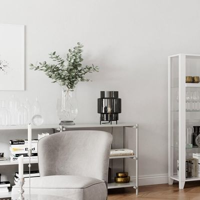 By Rydéns Ebbot bordslampa H37 cm rökgrå