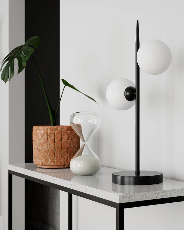 By Rydéns Punto bordslampa svart matt 55 cm