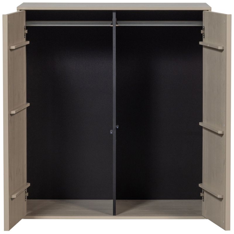 vtwonen Daily Closet Garderob Dubbel 110x100cm Furu Dakargrå