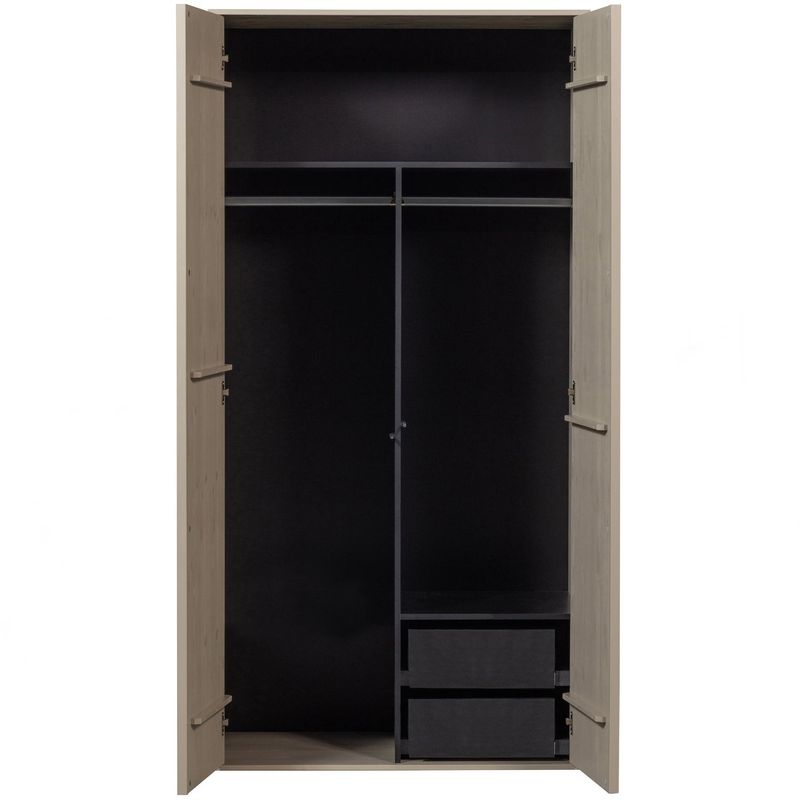 Vtwonen Daily Closet Dubbelgarderob 200x100cm Furu Dakargrå