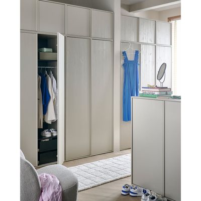 vtwonen Daily Closet Garderob Dubbel 110x100cm Furu Dakargrå