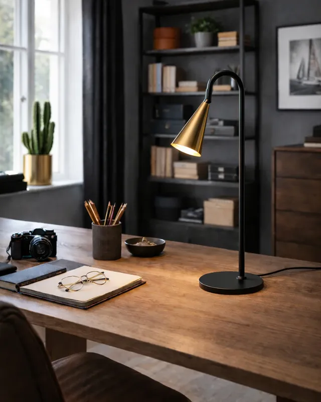 By Rydéns Spline bordslampa H55 cm mässing