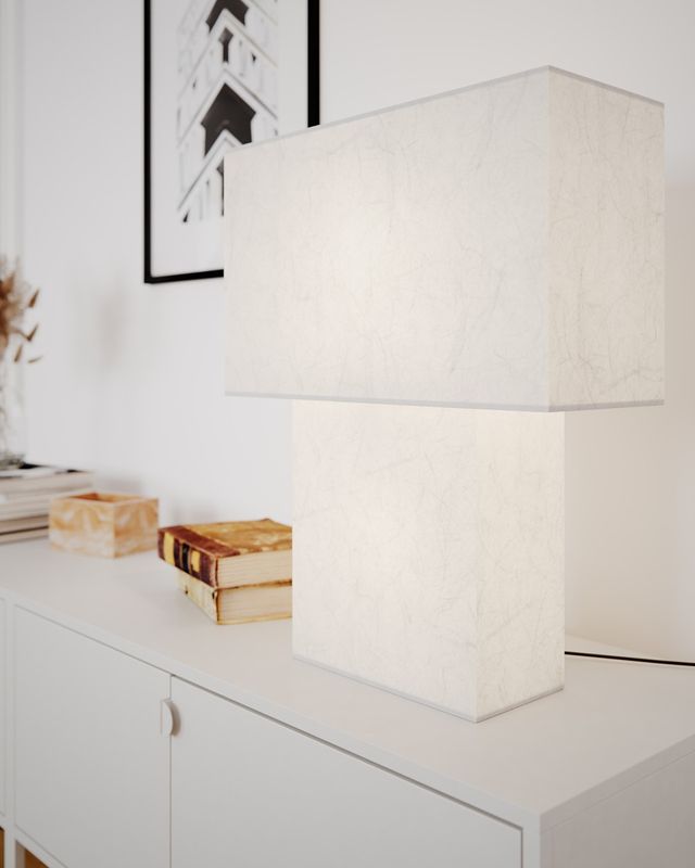 By Rydéns ISquare bordslampa H50 cm vit