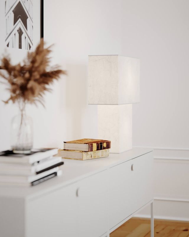 By Rydéns ISquare bordslampa H50 cm vit