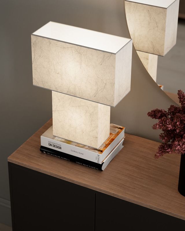 By Rydéns ISquare bordslampa H50 cm vit