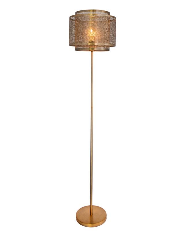By Rydéns Hermine golvlampa matt mässing 157 cm