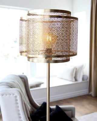 By Rydéns Hermine golvlampa matt mässing 157 cm