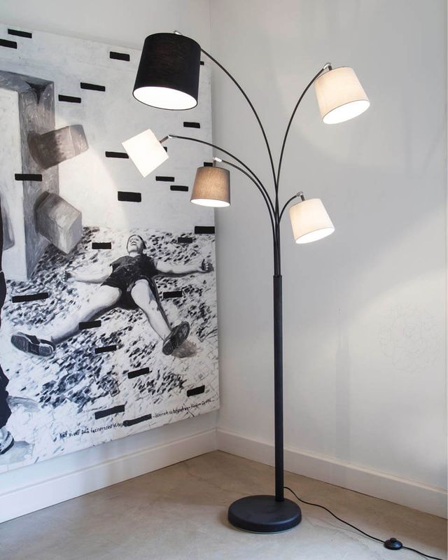 By Rydéns Foggy golvlampa sandsvart 200 cm