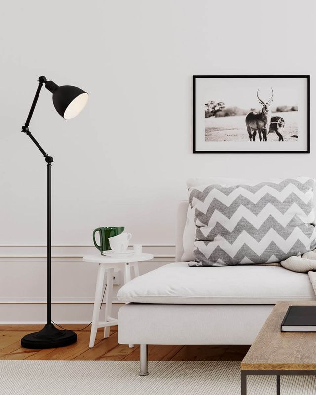By Rydéns Bazar golvlampa sandsvart 147 cm