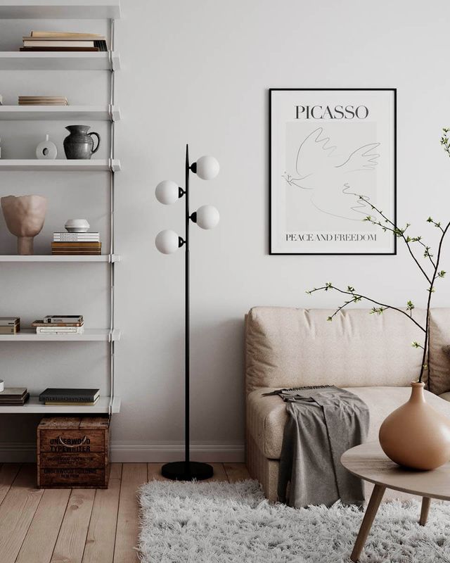 By Rydéns Punto golvlampa svart matt 160 cm