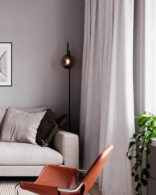 By Rydéns Boyle golvlampa rökgrå 163 cm