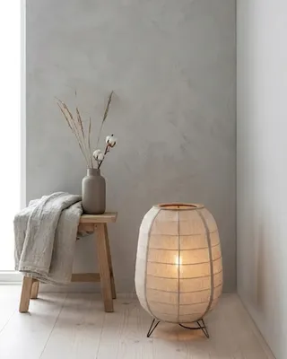 By Rydéns Delino golvlampa H57 cm Ø40 cm natur