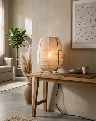 By Rydéns Delino golvlampa H57 cm Ø40 cm natur