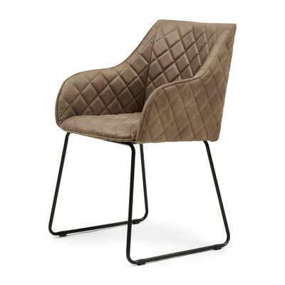 Riviera Maison Frisco Drive matstol med armstöd brun