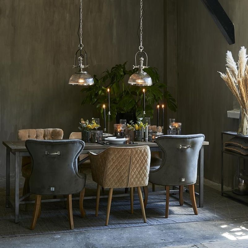 Riviera Maison Brixton Factory taklampa silver
