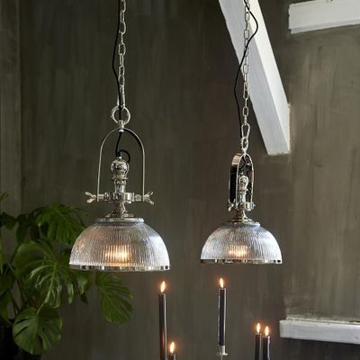Riviera Maison Brixton Factory taklampa silver