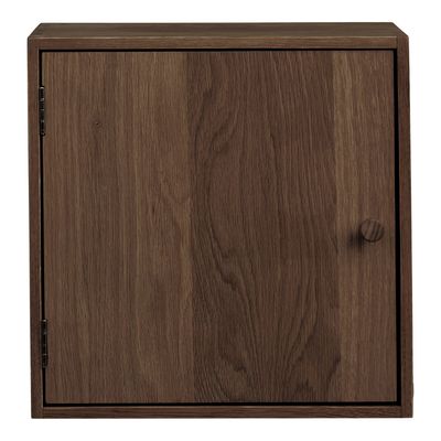 House Nordic Townsville vägghylla mörkbrun med dörr, 30 cm