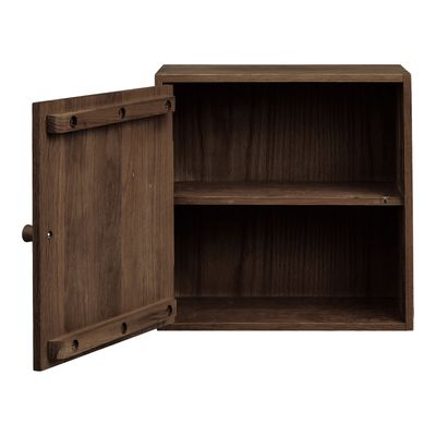 House Nordic Townsville vägghylla mörkbrun med dörr, 30 cm
